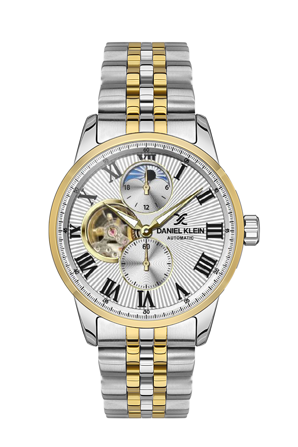 Daniel Klein Skeleton Automatic Men White /Gold Watch