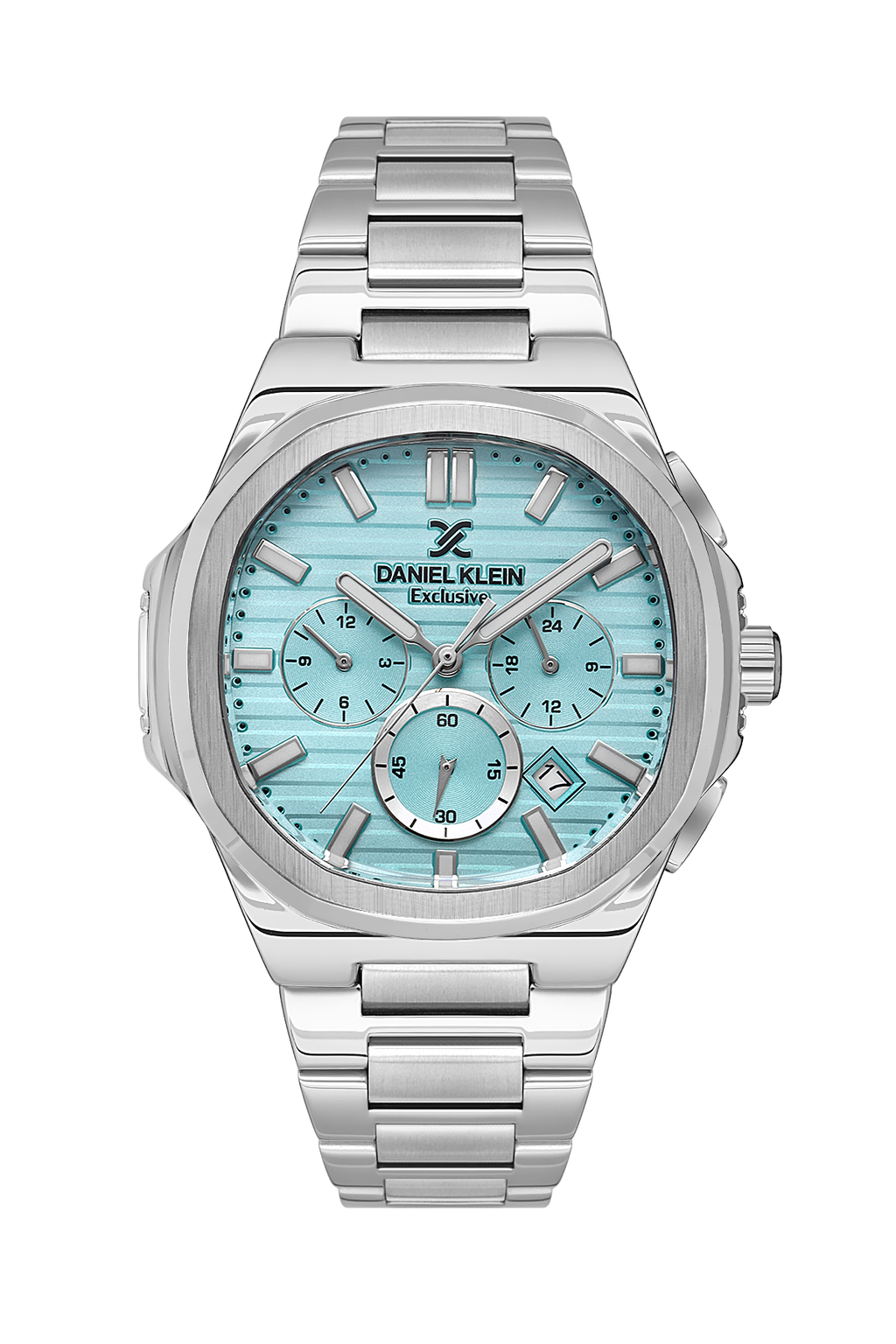 Daniel Klein Exclusive Men Tiffany Blue Stainless Steel Watch Daniel Klein Watch USA