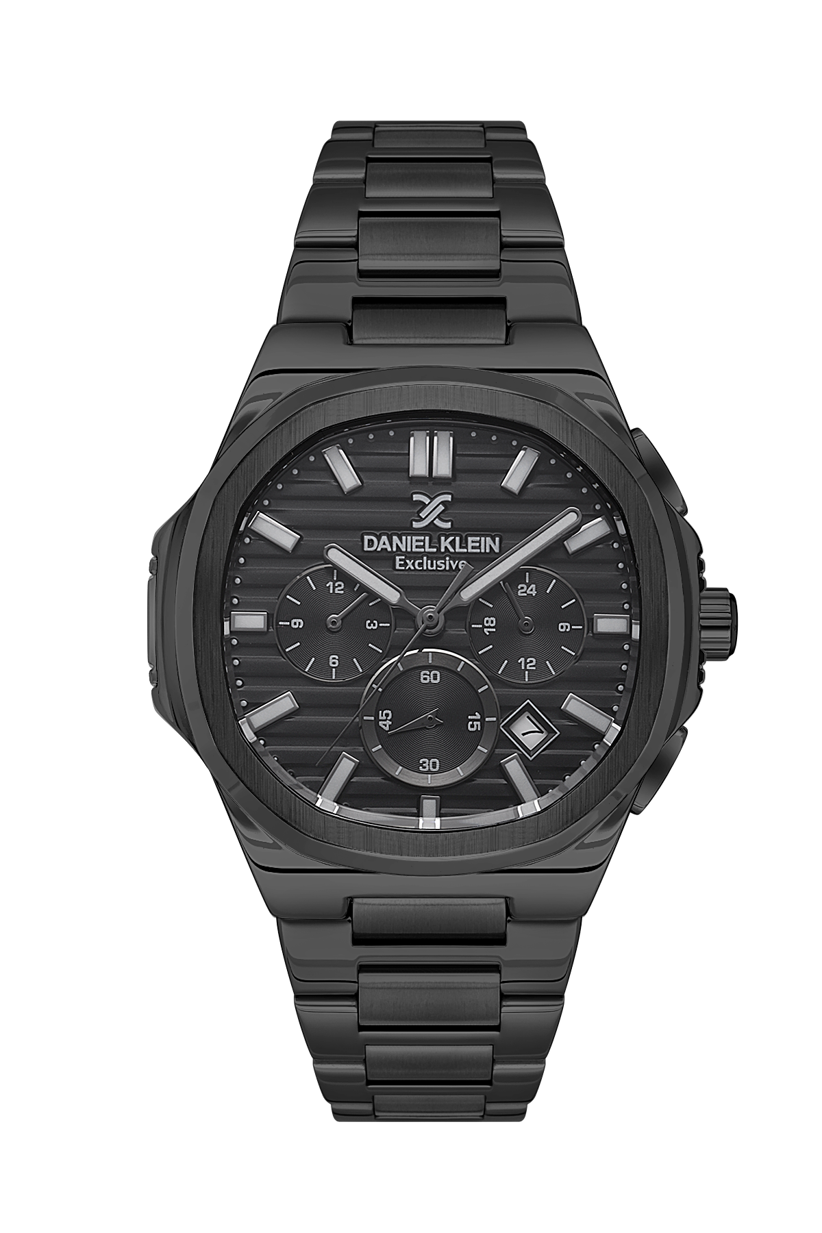 Daniel Klein Exclusive Men Triple Black Stainless Steel Watch