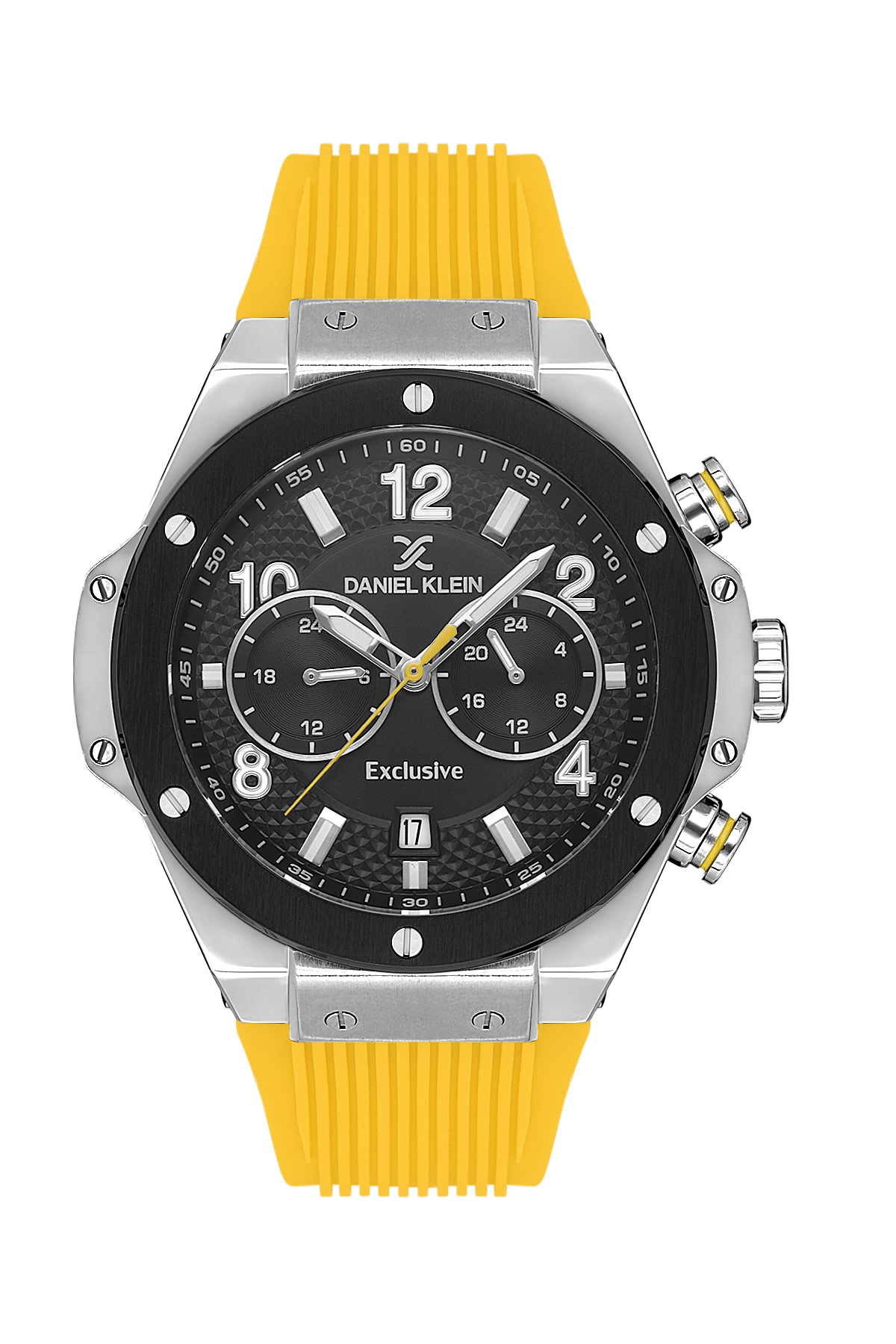 Daniel Klein Exclusive Men Yellow Rubber Watch