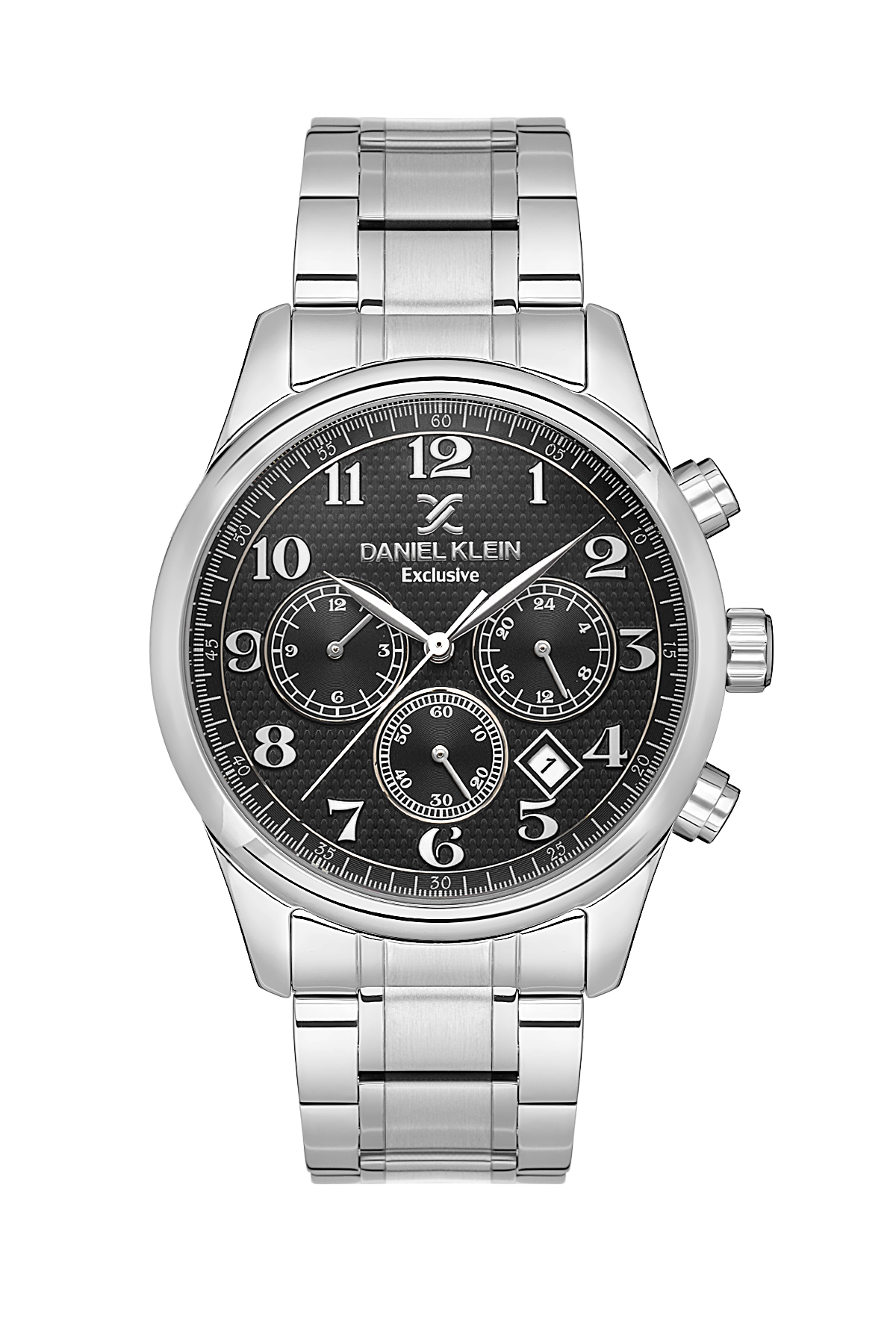 Daniel Klein Exclusive Men Black Dial/Silver Watch