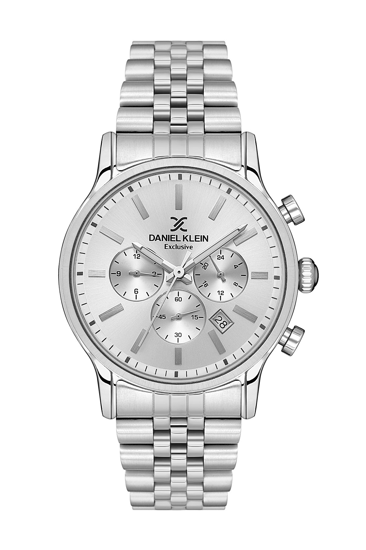 Daniel Klein Exclusive Men Triple Silver Stainless Steel Watch