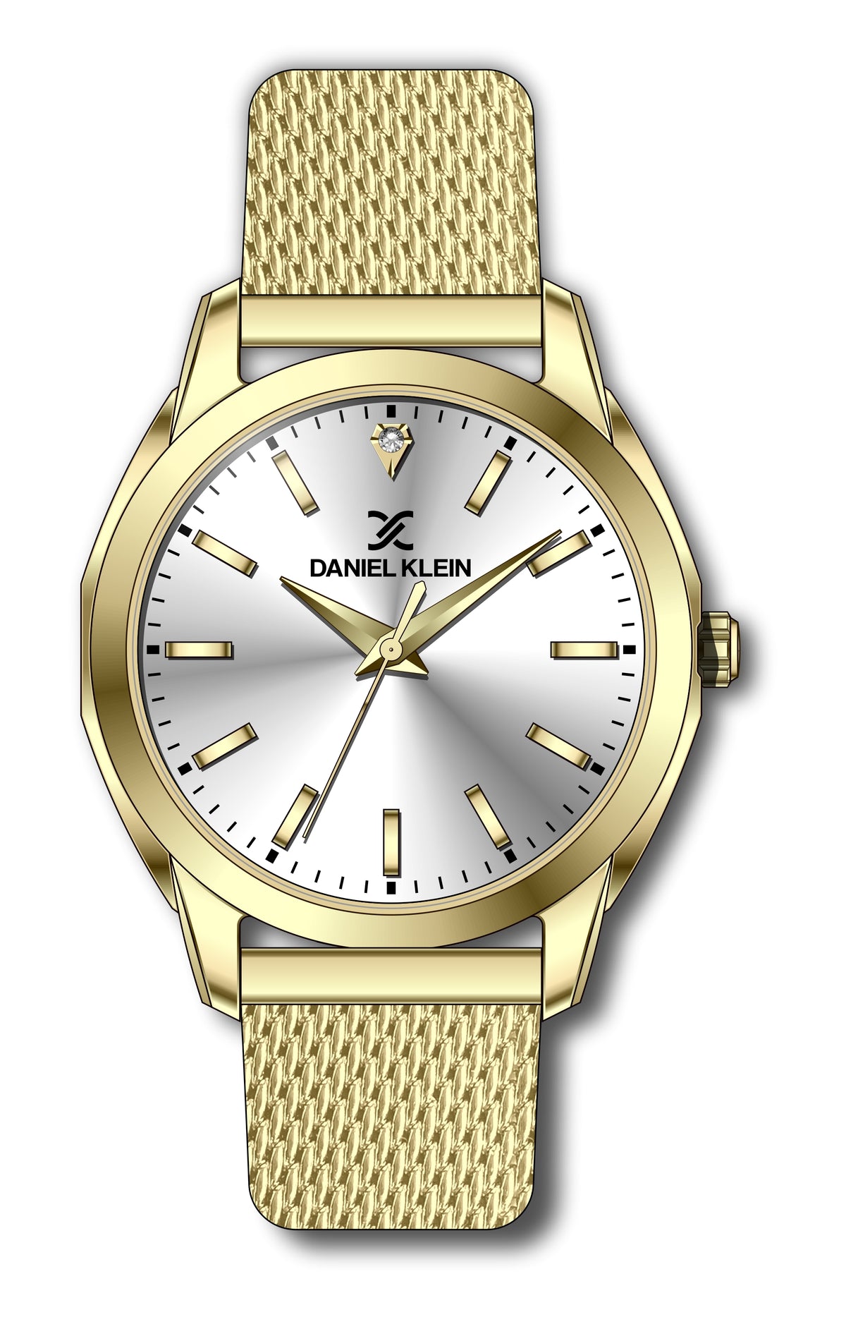Daniel Klein Premium Women Gold Mesh Bracelet Watch