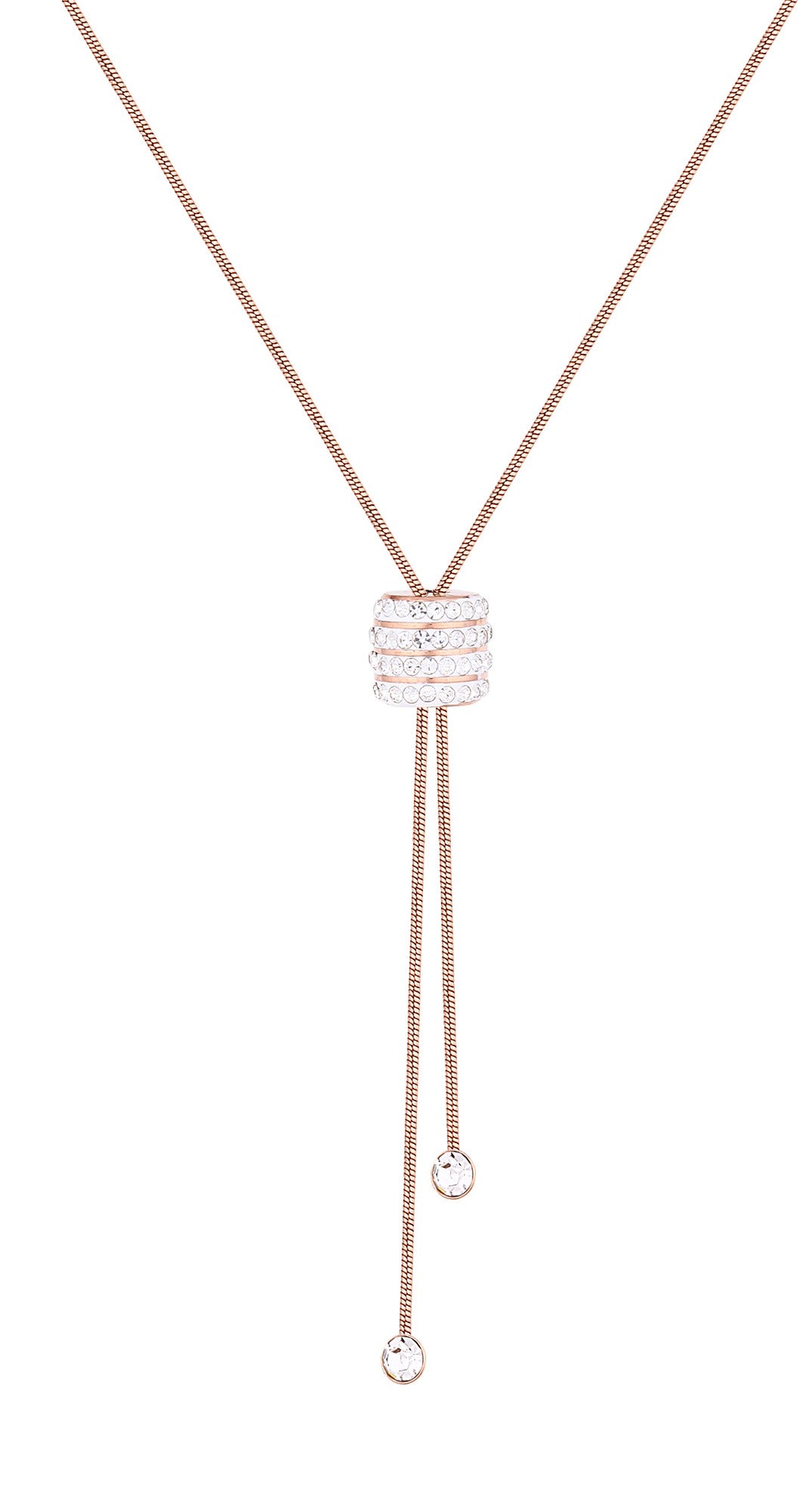 Daniel Klein Women Rose Gold Gemset Necklace