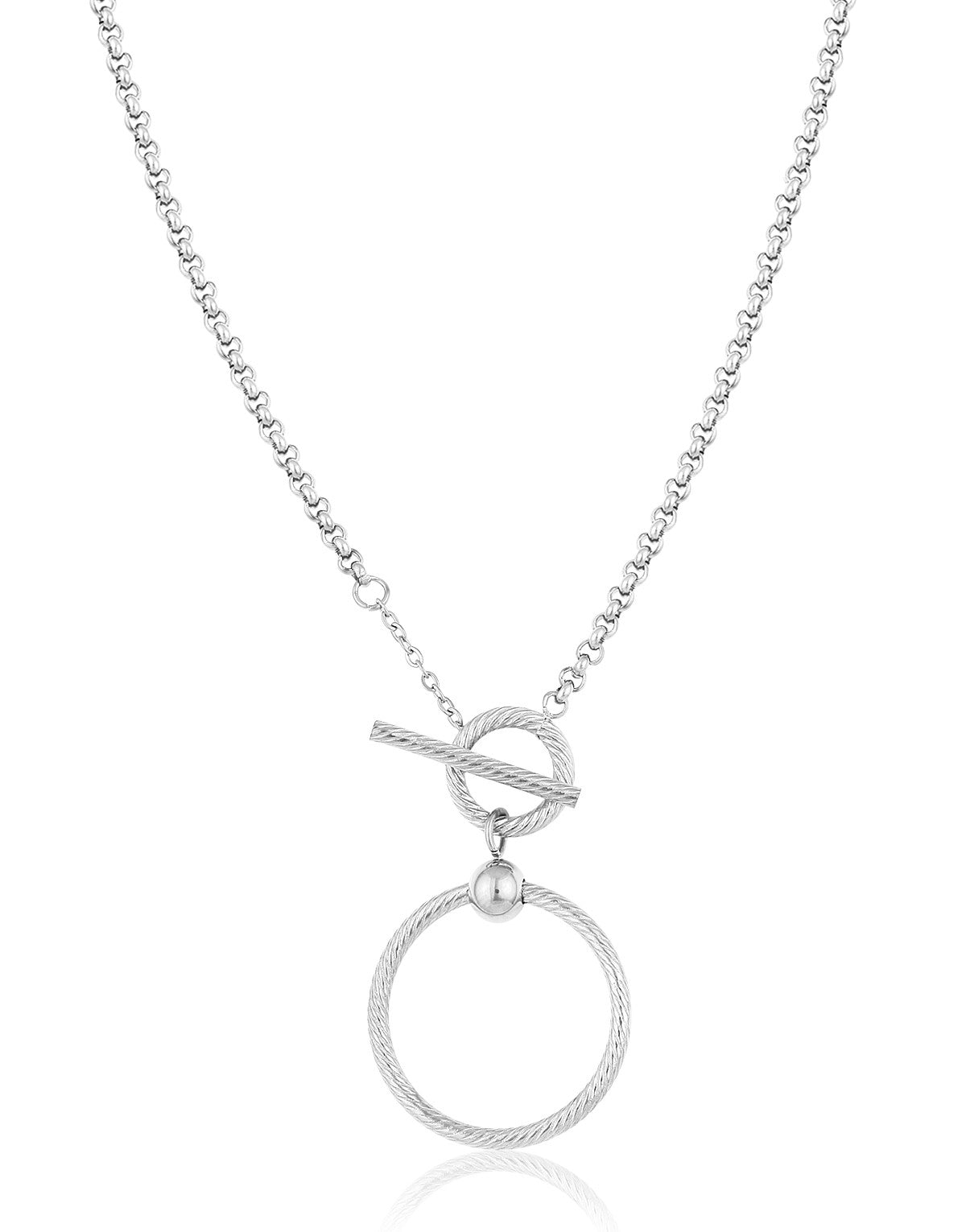 Daniel Klein Women Silver Hoop Necklace