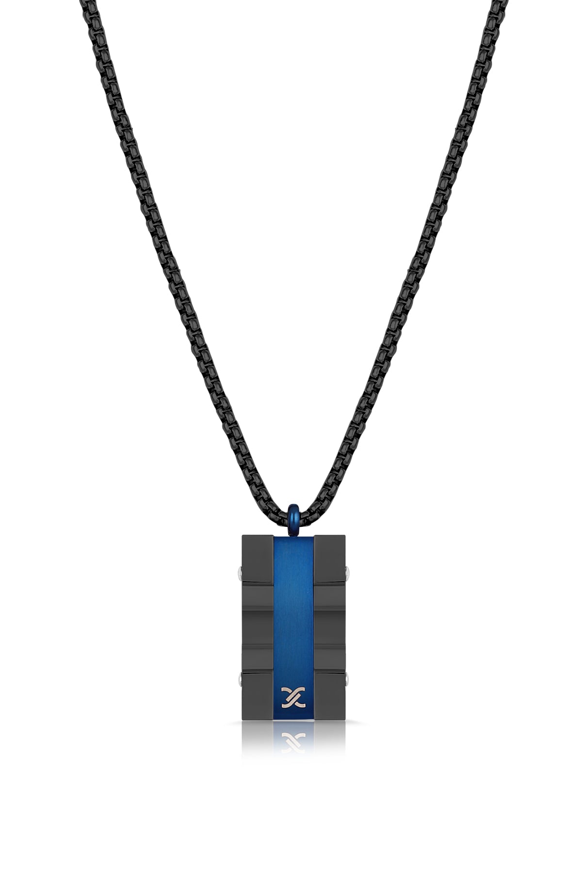 Daniel Klein Men Black/Blue Pendant Necklace