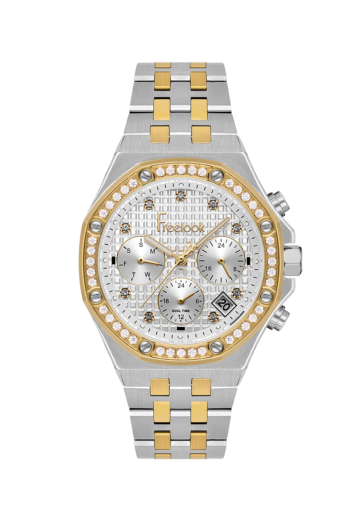 Freelook Charmant Women Silver/Two Tone Steel Watch