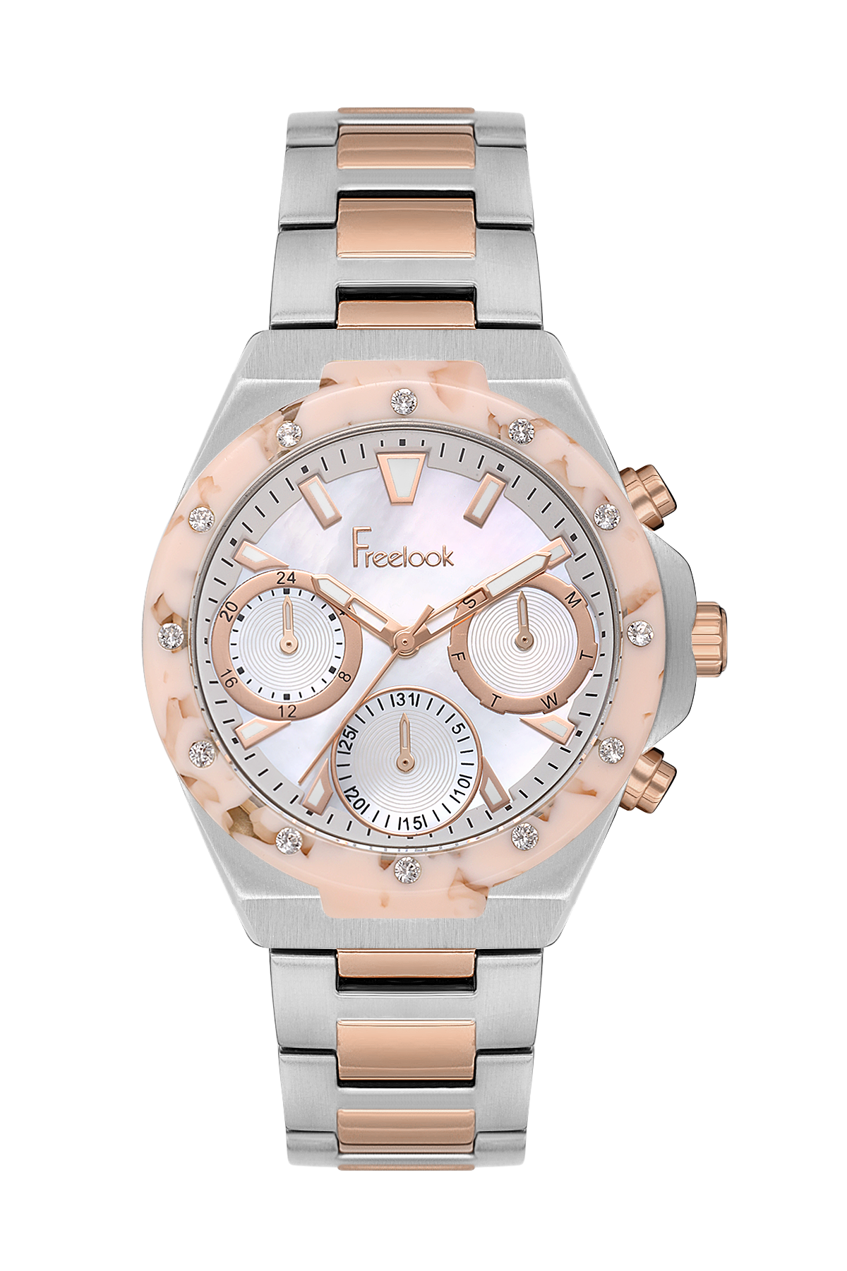 Freelook Jolie Women Pearl/Two Tone Watch
