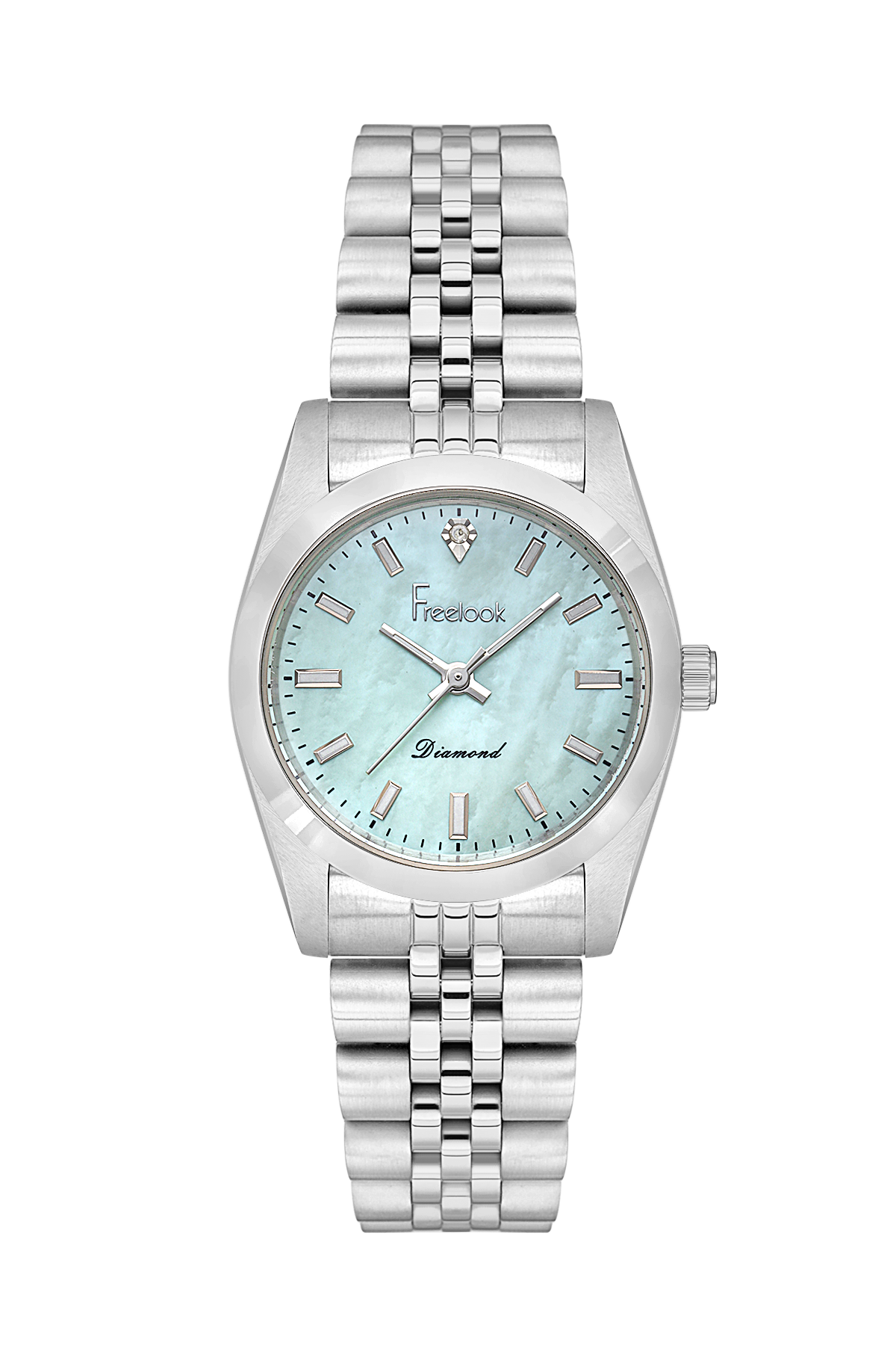 Freelook Naturelle Women Light Blue Diamond Set Watch