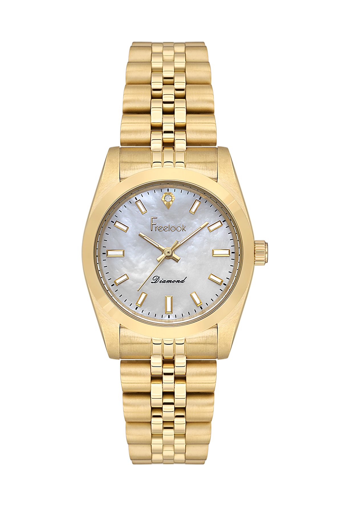 Freelook Naturelle Women Gold Diamond Set Watch