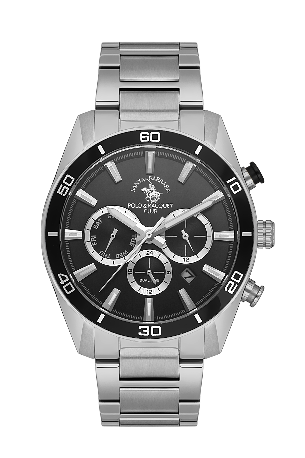 Santa Barbara Polo Legend Men Black/Silver Watch