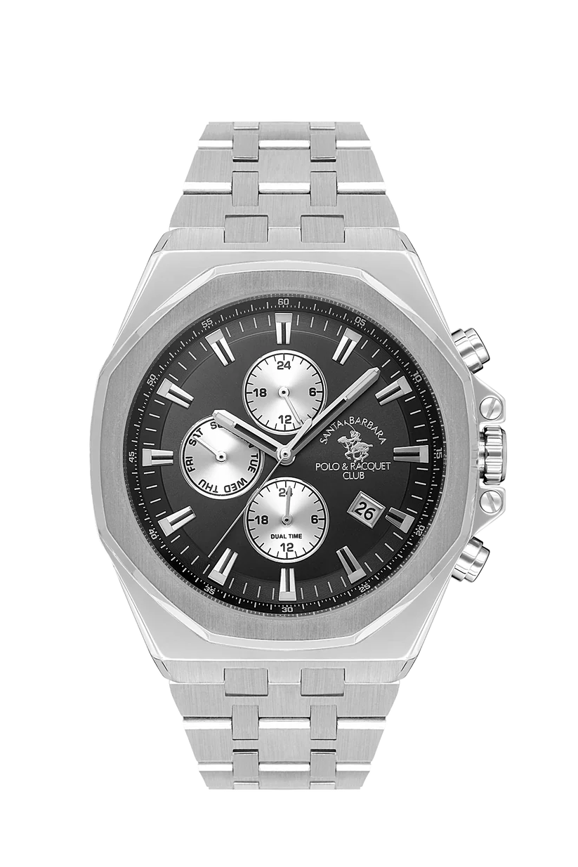 Santa Barbara Polo Legend Men Silver/Black Dial Watch – Daniel