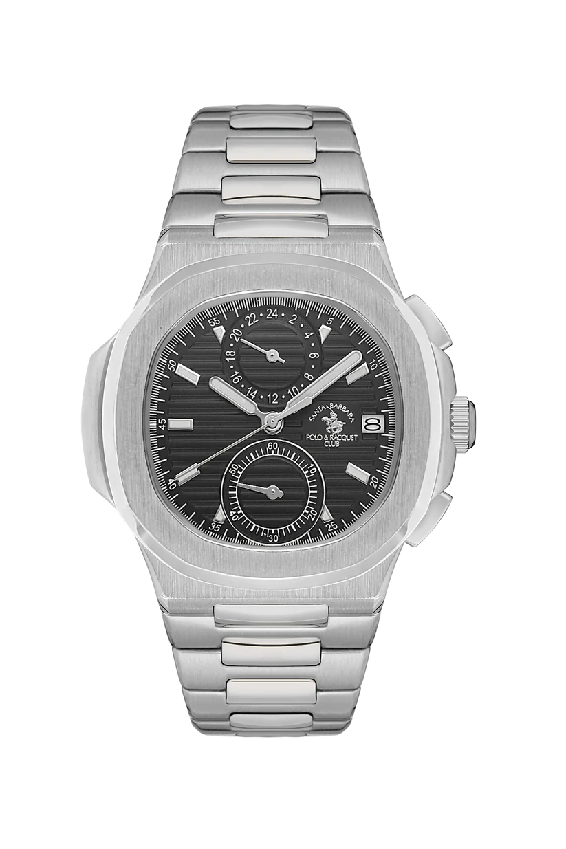 Santa Barbara Polo Legend Men Black Stainless Steel Watch