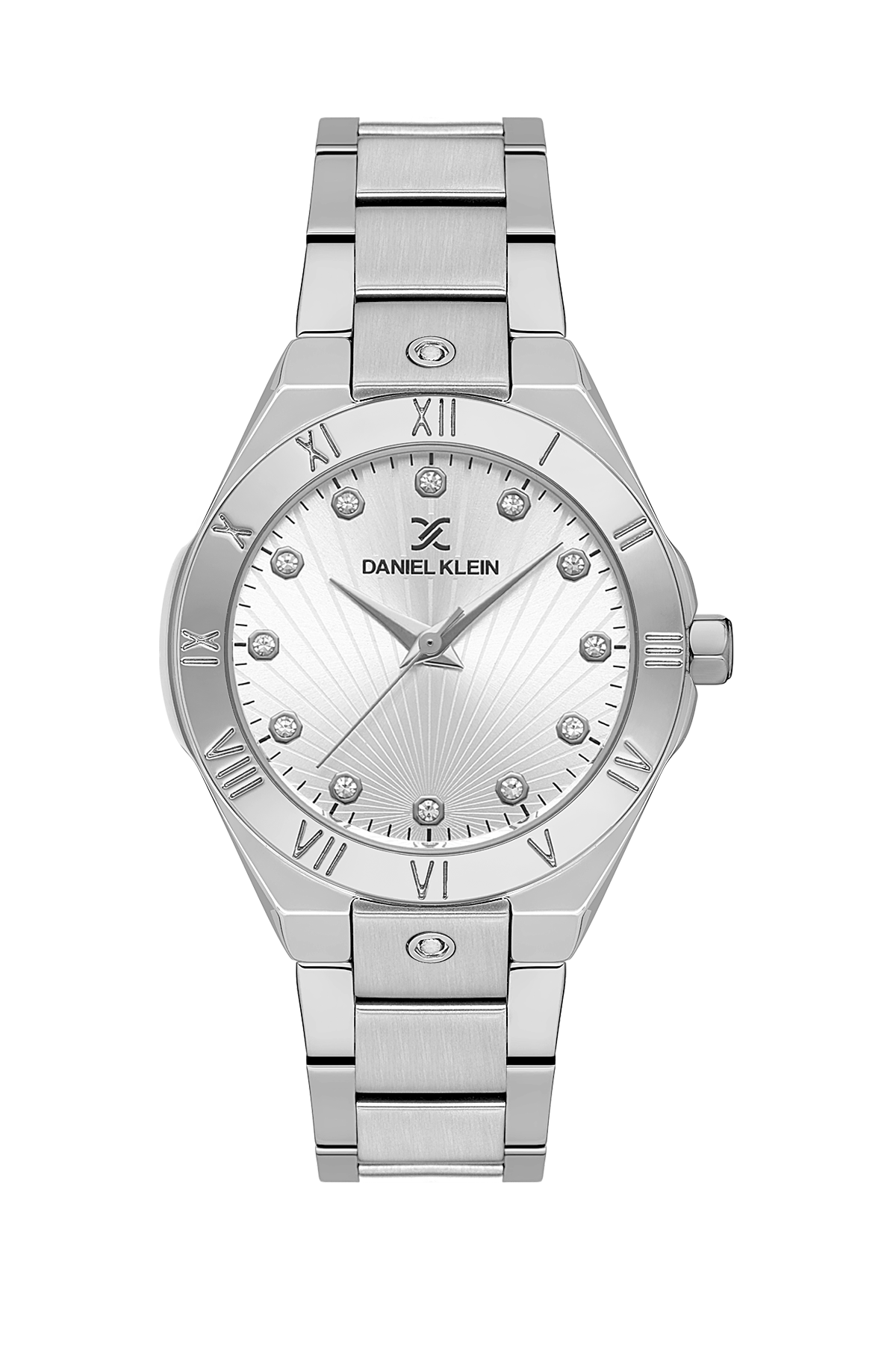 Daniel Klein Premium Women Silver Roman Watch