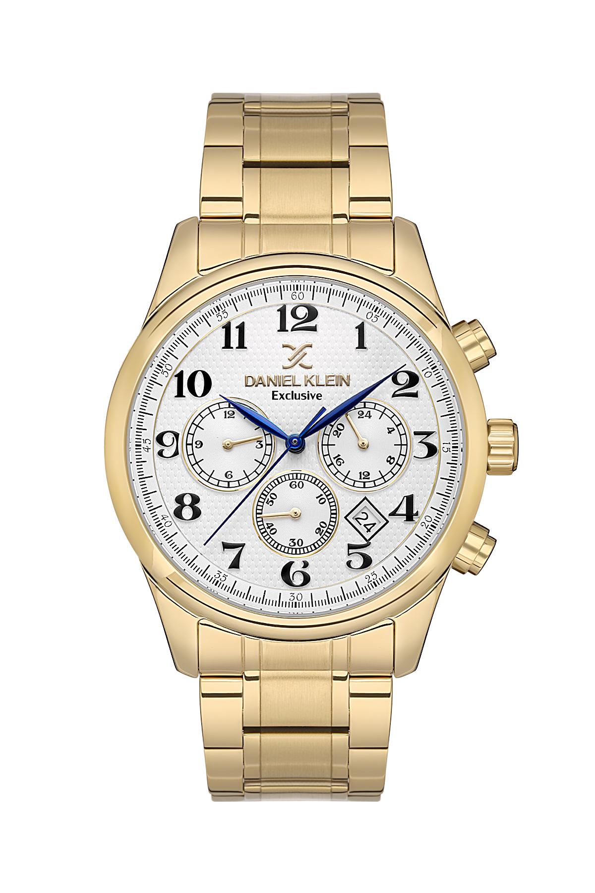 Daniel Klein Exclusive Men White Dial/Gold Watch
