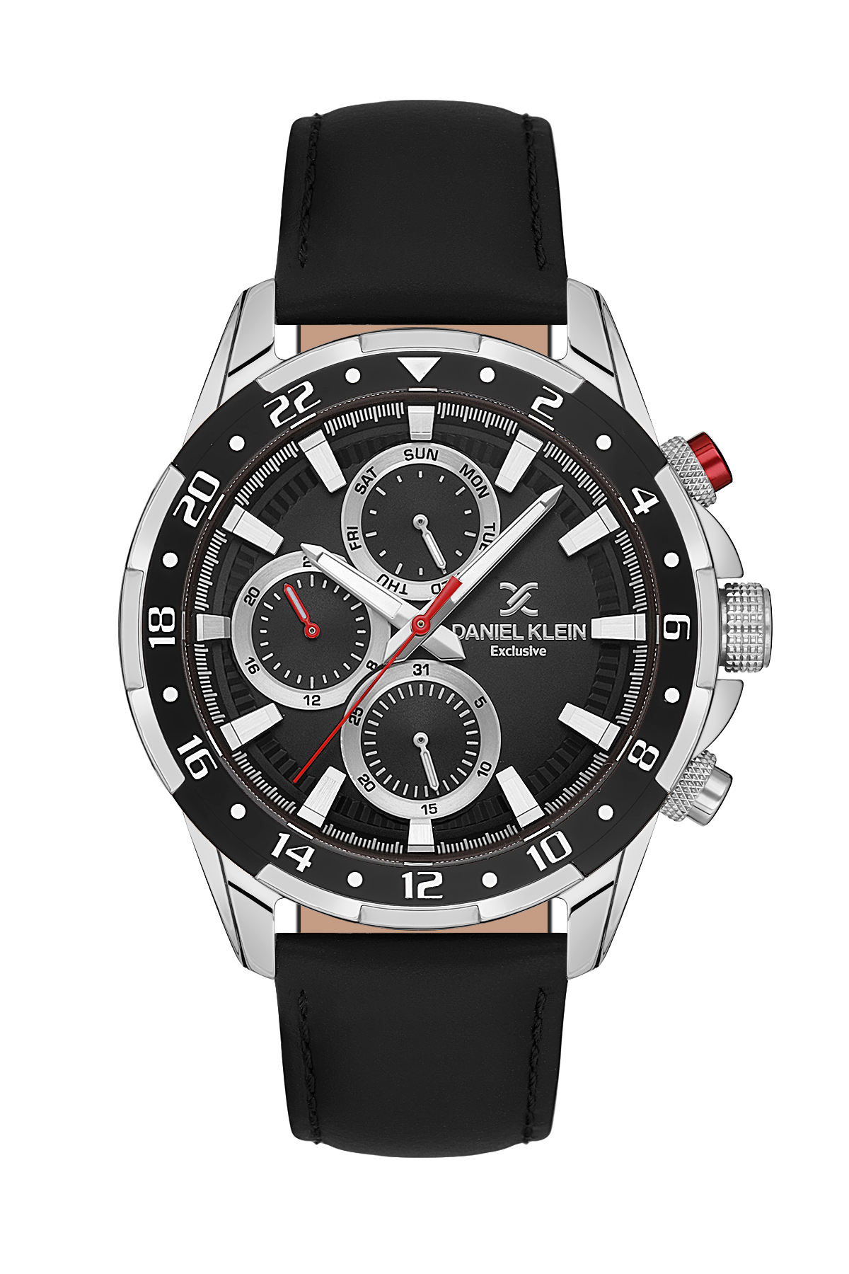 Daniel Klein Exclusive Men Black Leather Watch