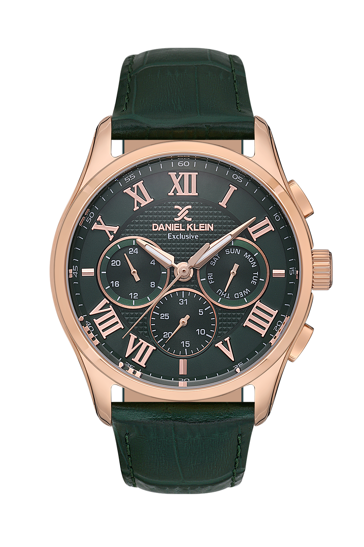 Daniel Klein Exclusive Men Green/Rose Gold Watch