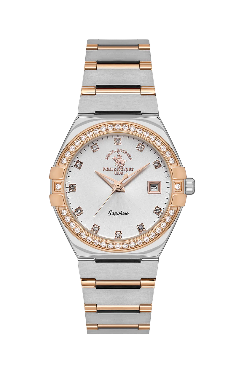 Santa Barbara Polo Luxury Women Silver/Rose Gold Watch